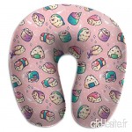 Travel Pillow Sushi Sparkles Memory Foam U Neck Pillow for Lightweight Support in Airplane Car Train Bus - B07V9MNB65